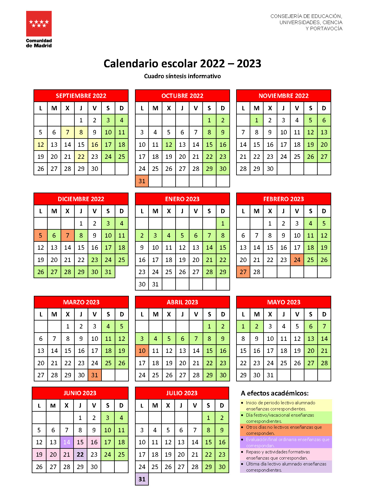 Calendario-Escolar 2022/2023